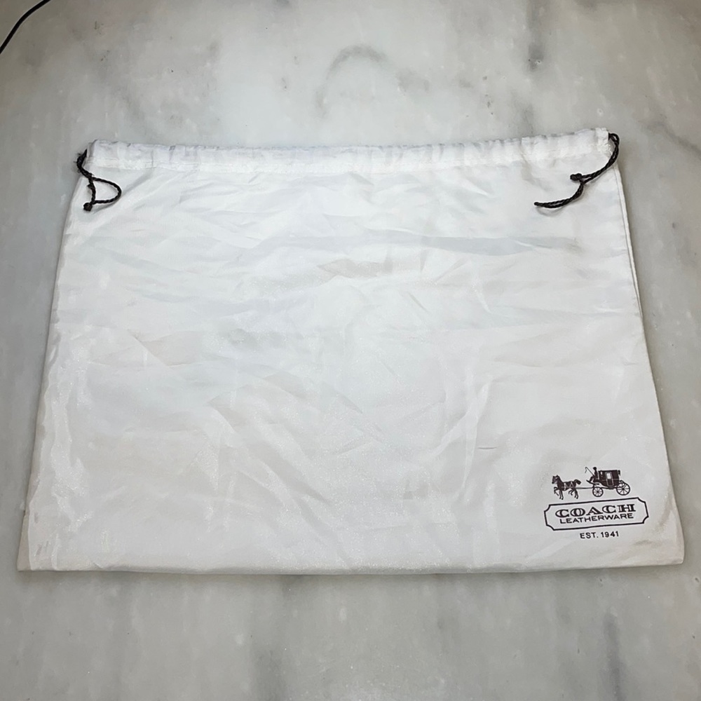Coach White Satin Dust Bag